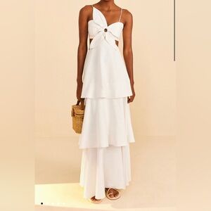 Off-White Flower Maxi Dress - Farm Rio
